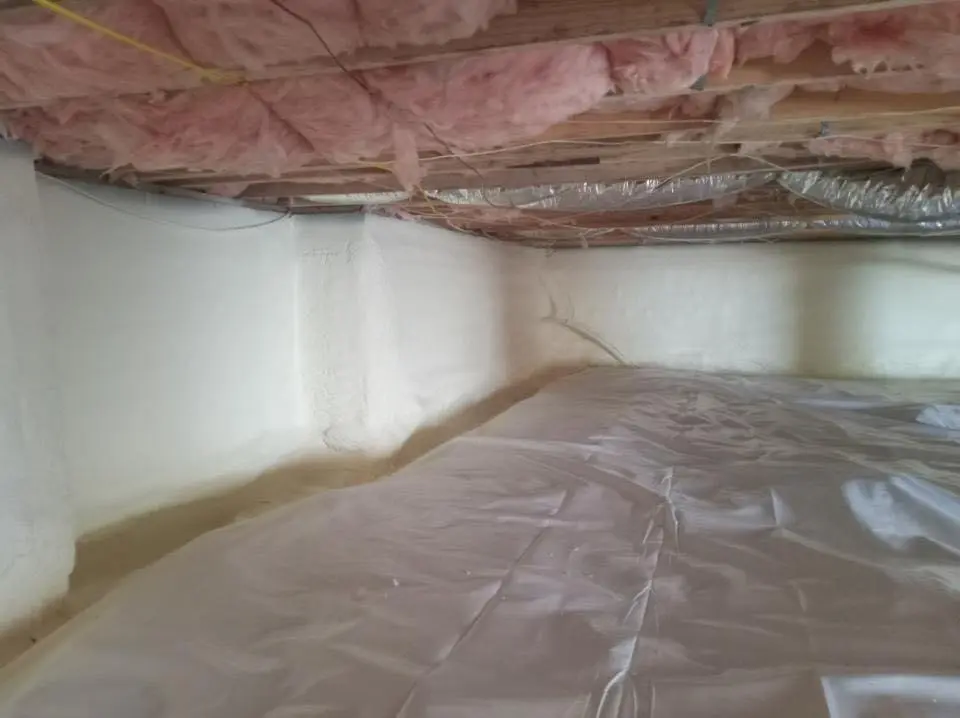 Crawl space encapsulation with closed-cell spray foam for Roof Maintenance in Las Vegas
